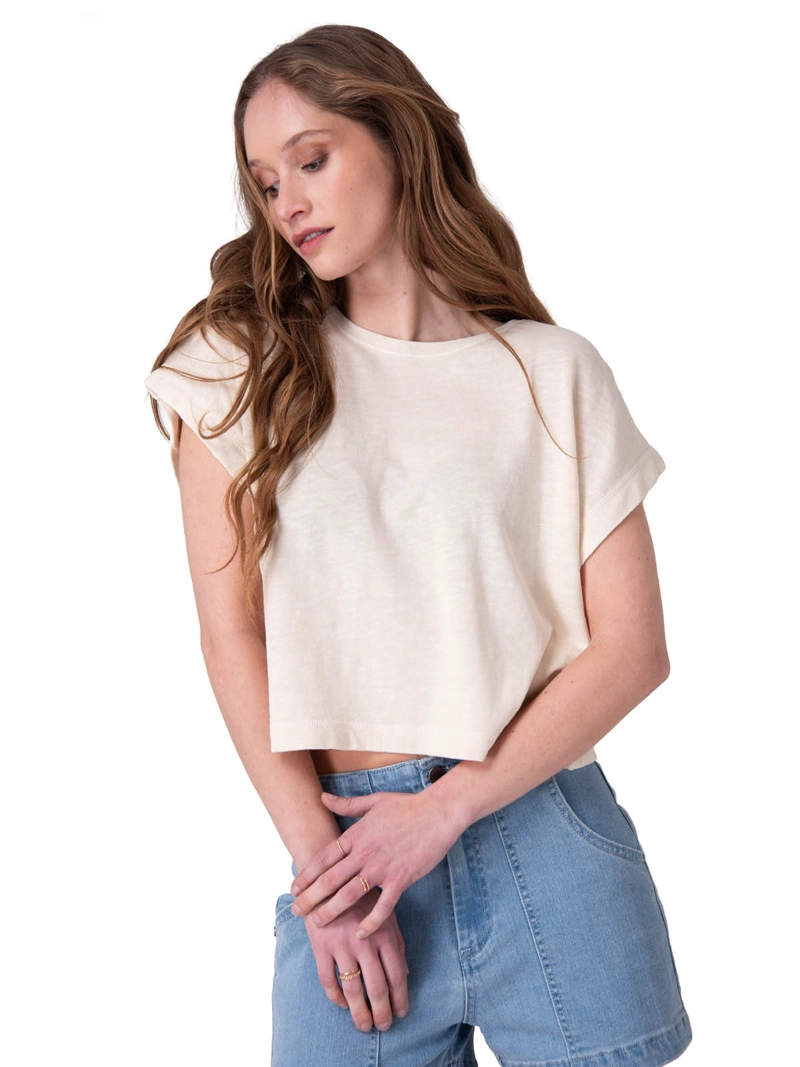 POLERA MANGA CORTA SLUB KNIT FASHION TO HOMBRE ROSADO CAT - 1