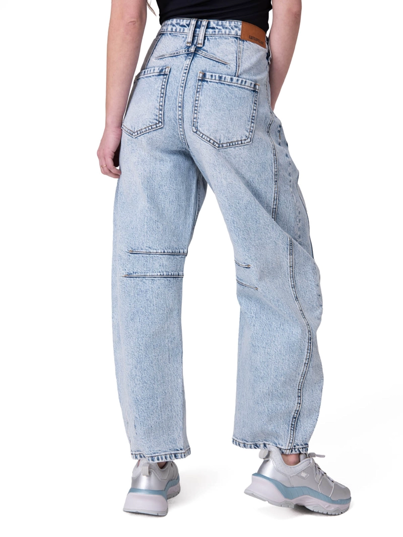 JEANS BARREL LEG JEAN MUJER CELESTE CAT - 2