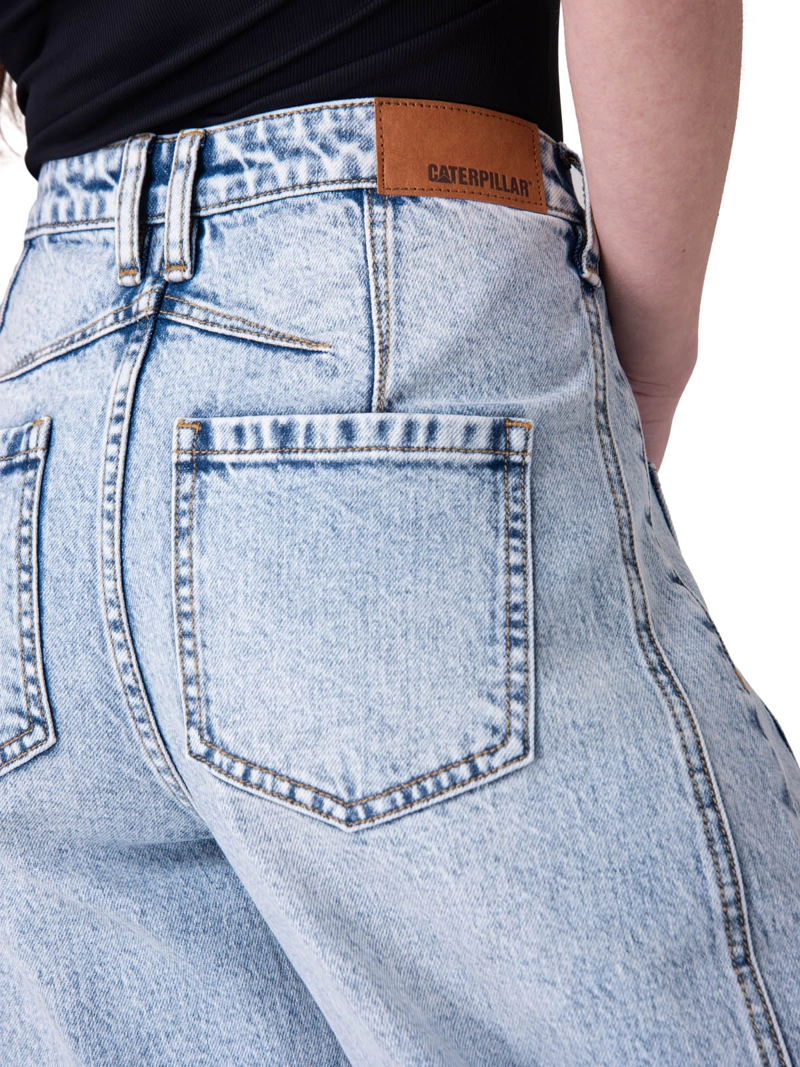 JEANS BARREL LEG JEAN MUJER CELESTE CAT - 4
