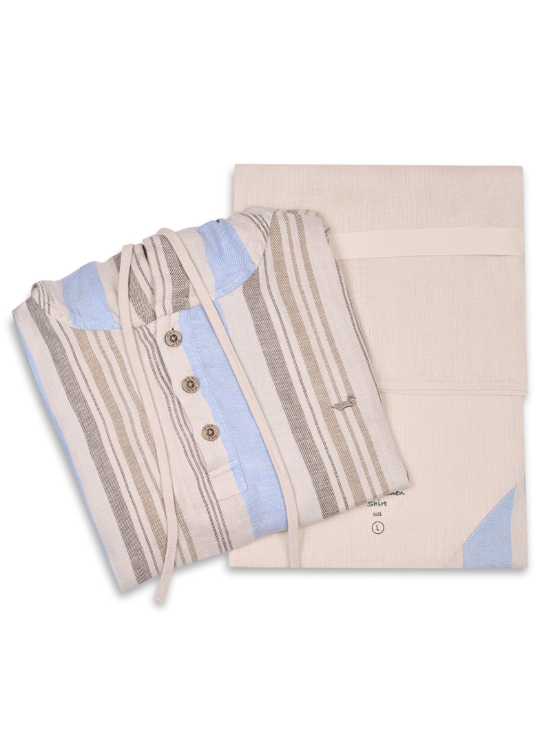 POLERON LINO ORGANICO HOMBRE LINEN MULTICOLOR ROCKFORD - 5