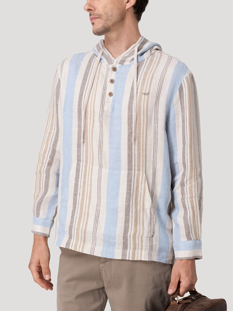 POLERON LINO ORGANICO HOMBRE LINEN MULTICOLOR ROCKFORD - 6