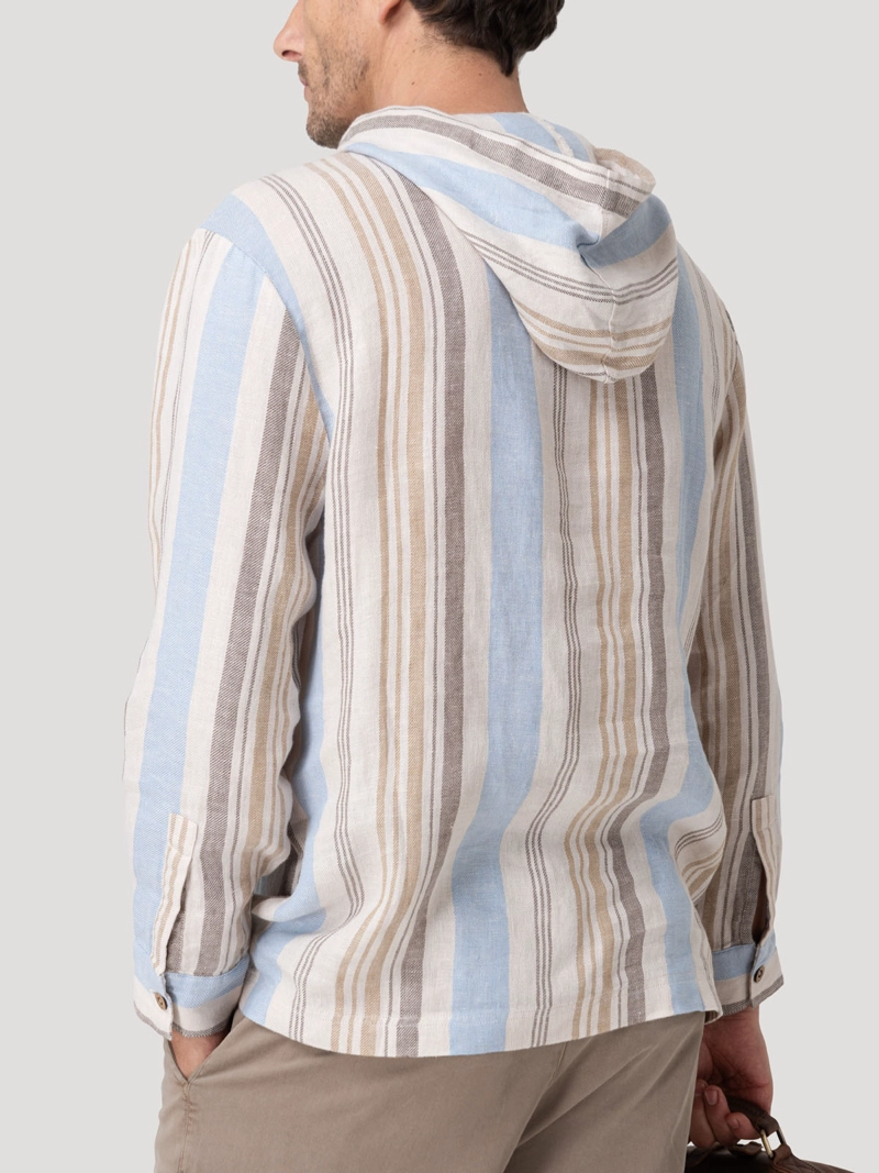 POLERON LINO ORGANICO HOMBRE LINEN MULTICOLOR ROCKFORD - 7