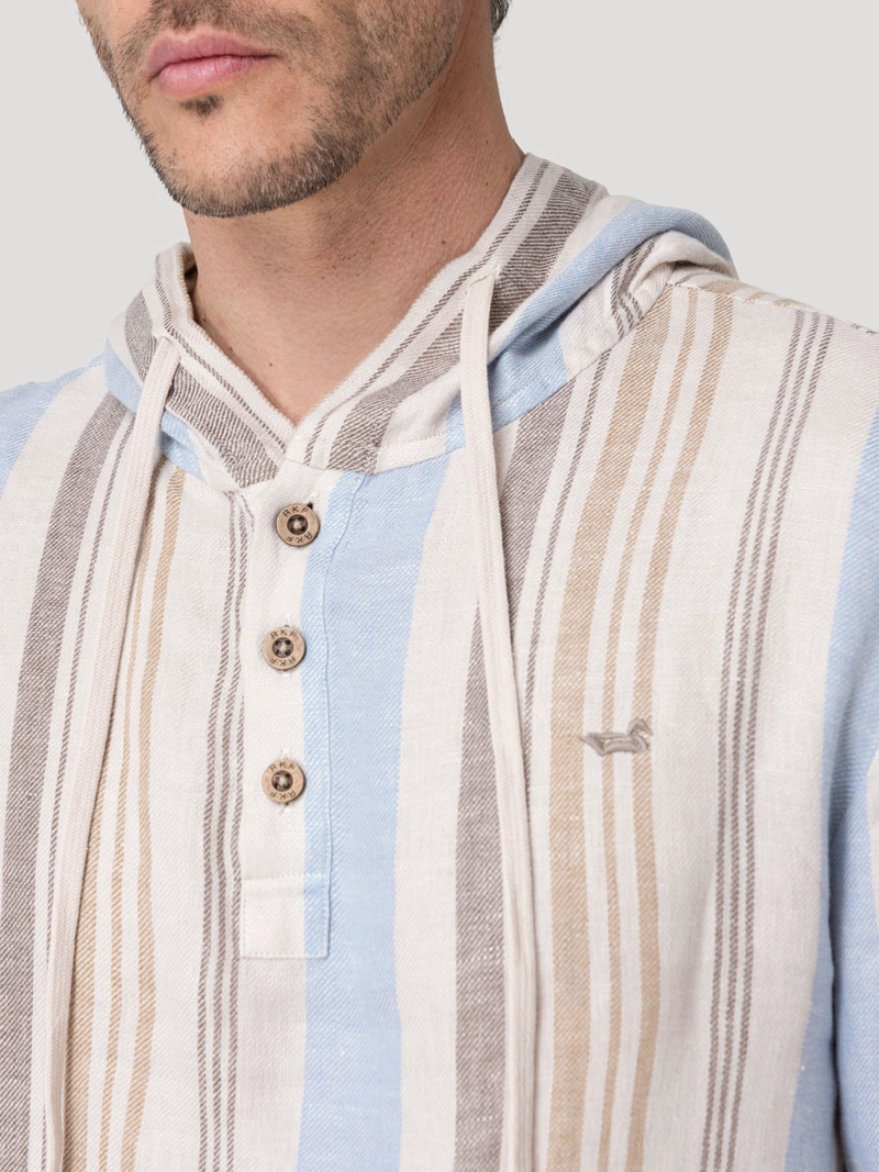 POLERON LINO ORGANICO HOMBRE LINEN MULTICOLOR ROCKFORD - 8