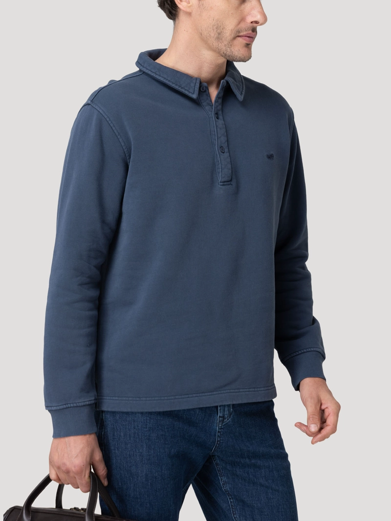 POLERON ALGODON ORGANICO HOMBRE ROUTE AZUL ROCKFORD - 5