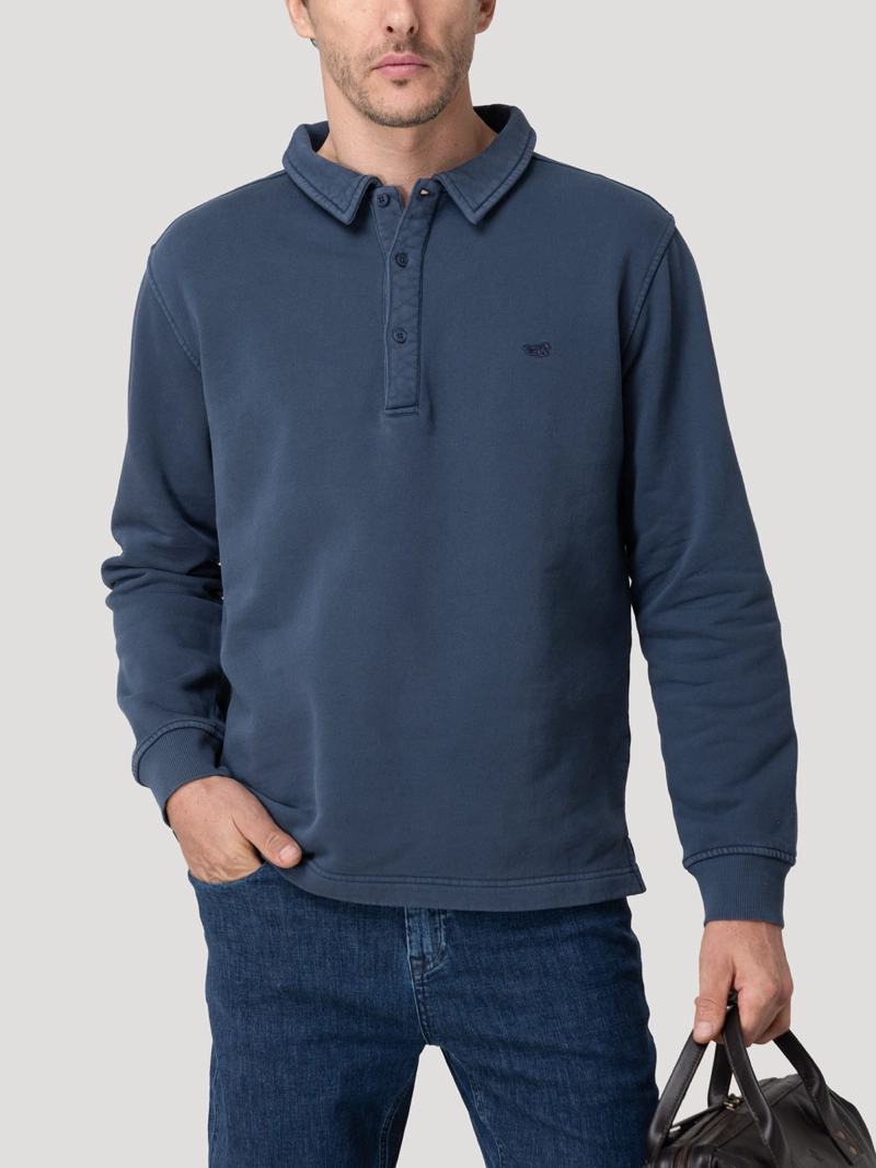 POLERON ALGODON ORGANICO HOMBRE ROUTE AZUL ROCKFORD - 6