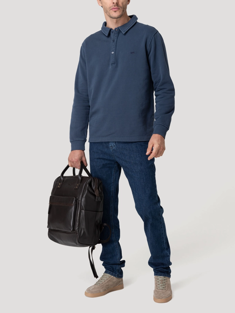 POLERON ALGODON ORGANICO HOMBRE ROUTE AZUL ROCKFORD - 9