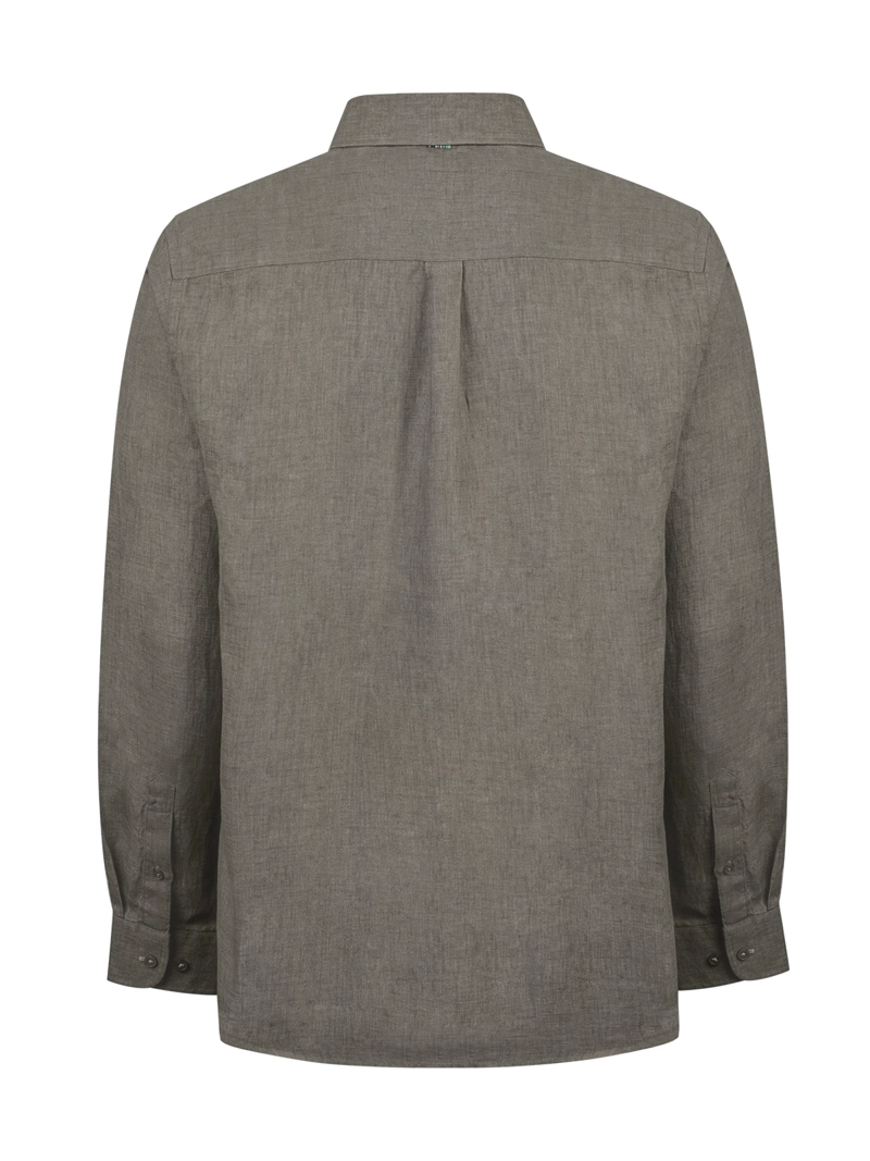 CAMISA LINO ORGANICO HOMBRE CLASLINEN VERDE ROCKFORD - 2