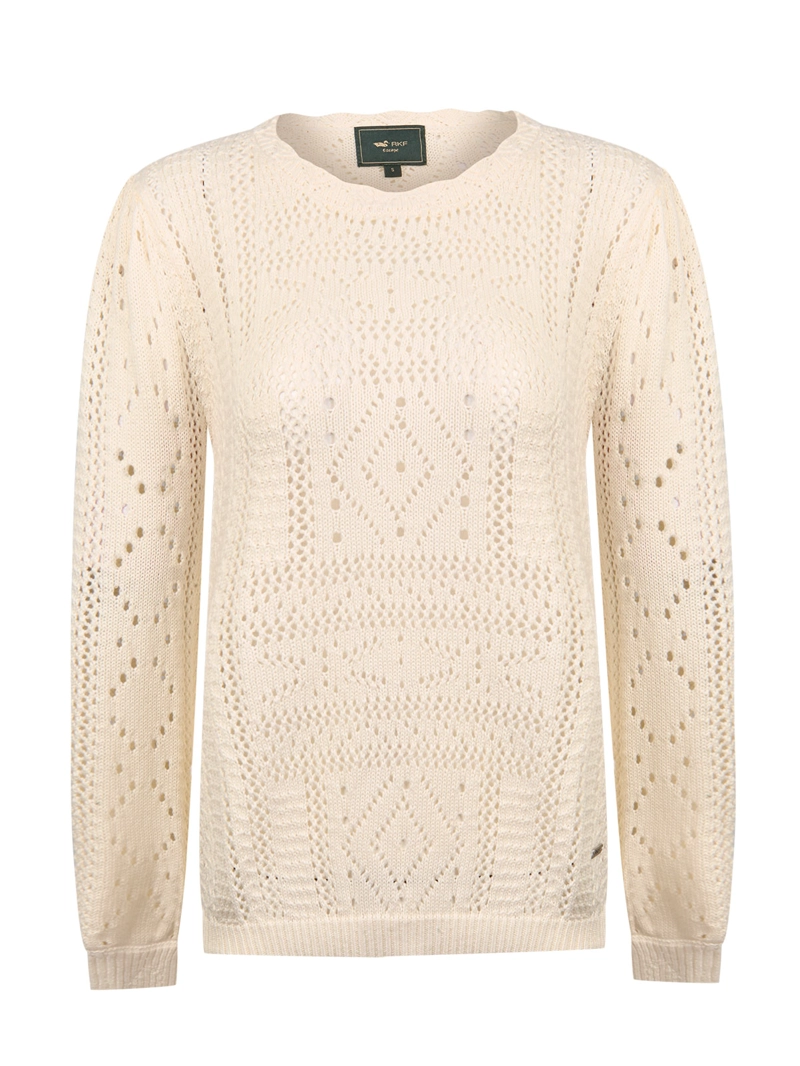 SWEATER ALGODON ORGANICO MUJER IGNARA BEIGE ROCKFORD - 1