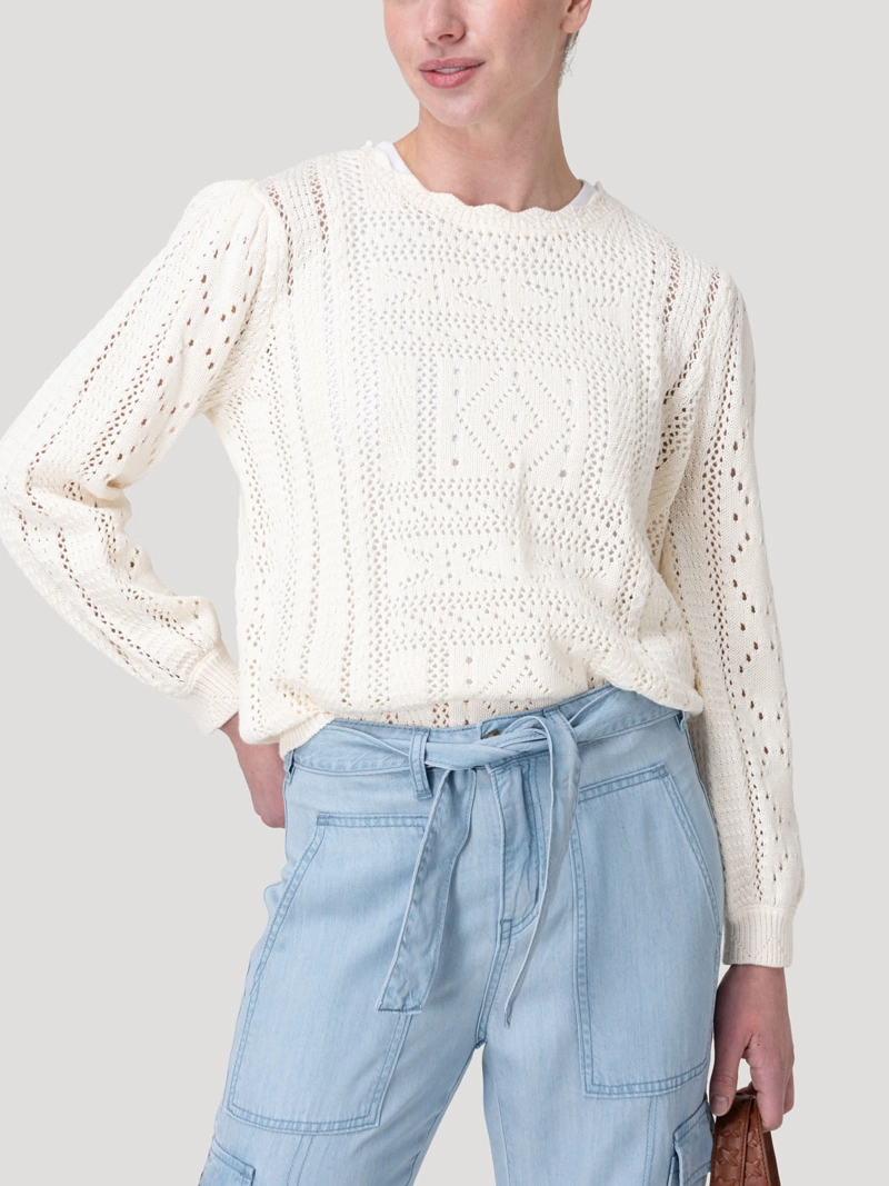 SWEATER ALGODON ORGANICO MUJER IGNARA BEIGE ROCKFORD - 5