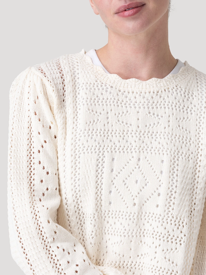 SWEATER ALGODON ORGANICO MUJER IGNARA BEIGE ROCKFORD - 7