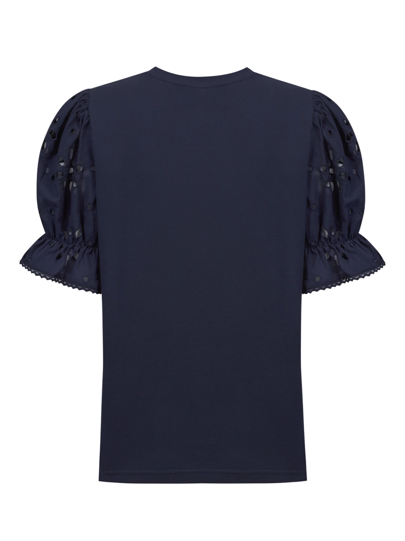 POLERA FIBRAS NATURALES MUJER VERBENA AZUL ROCKFORD - 2