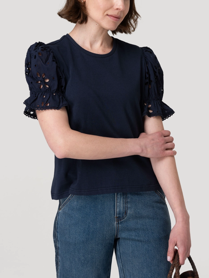 POLERA FIBRAS NATURALES MUJER VERBENA AZUL ROCKFORD - 6