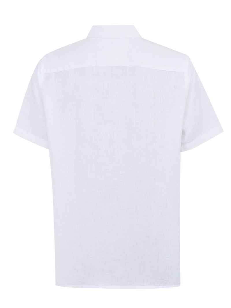CAMISA LINO ORGANICO HOMBRE LINENSHORT BLANCO ROCKFORD - 2