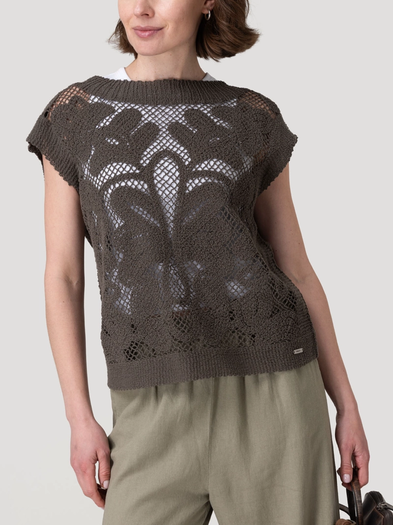POLERA ALGODON ORGANICO MUJER KAIMANA VERDE ROCKFORD - 5