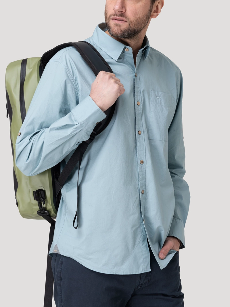 CAMISA ALGODON ORGANICO HOMBRE GALITON CELESTE ROCKFORD - 6
