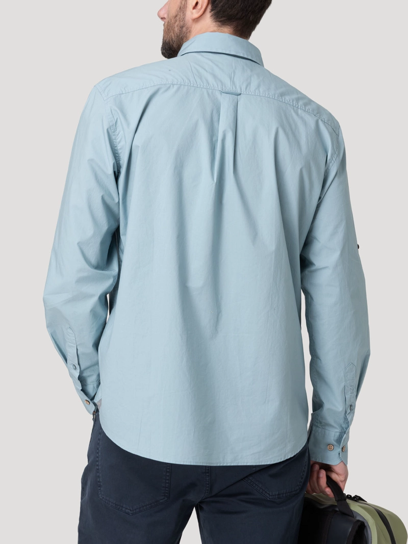 CAMISA ALGODON ORGANICO HOMBRE GALITON CELESTE ROCKFORD - 7