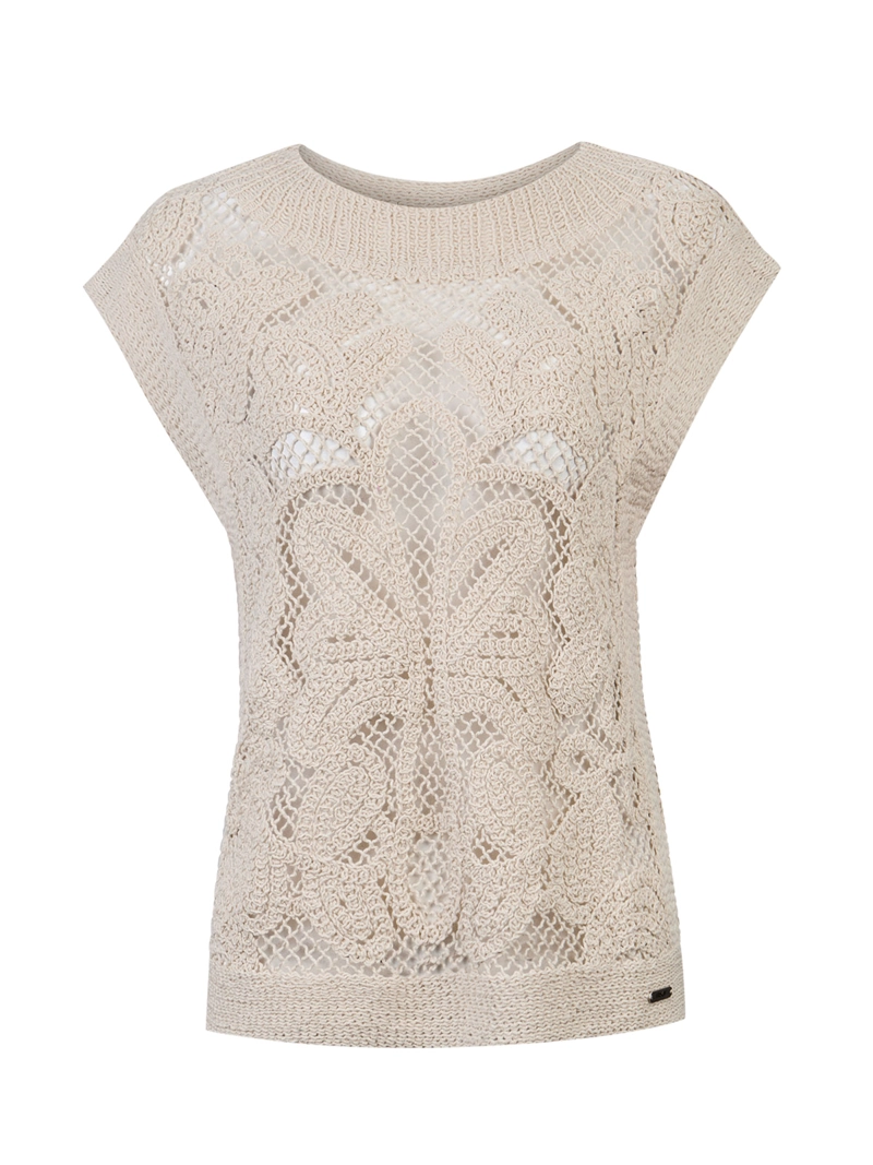 POLERA ALGODON ORGANICO MUJER KAIMANA BEIGE ROCKFORD - 1