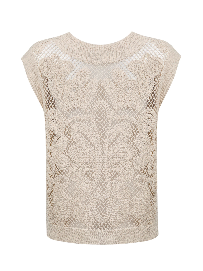 POLERA ALGODON ORGANICO MUJER KAIMANA BEIGE ROCKFORD - 2