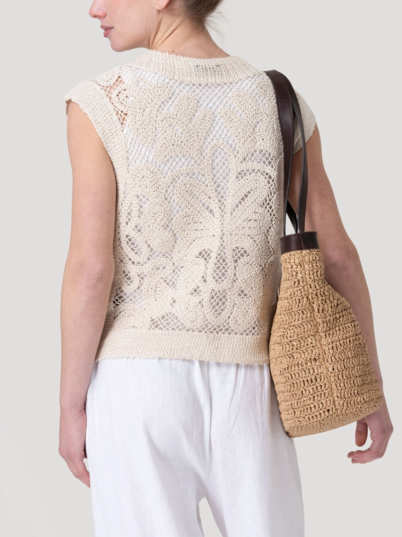 POLERA ALGODON ORGANICO MUJER KAIMANA BEIGE ROCKFORD - 6