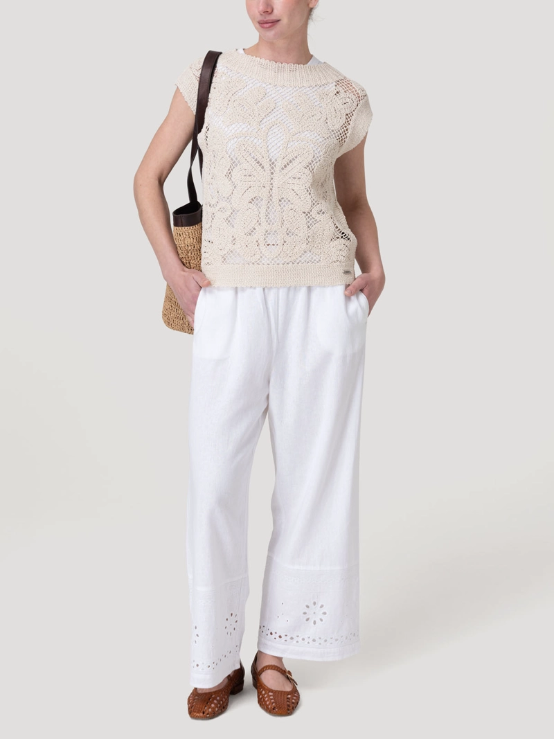 POLERA ALGODON ORGANICO MUJER KAIMANA BEIGE ROCKFORD - 8