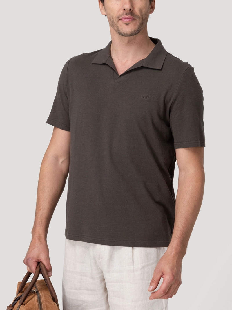 POLERA ALGODON ORGANICO HOMBRE VARY CAFE  ROCKFORD - 5