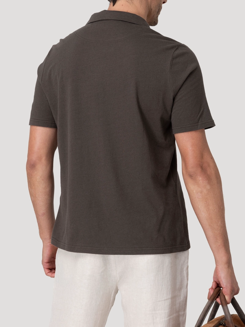 POLERA ALGODON ORGANICO HOMBRE VARY CAFE  ROCKFORD - 6