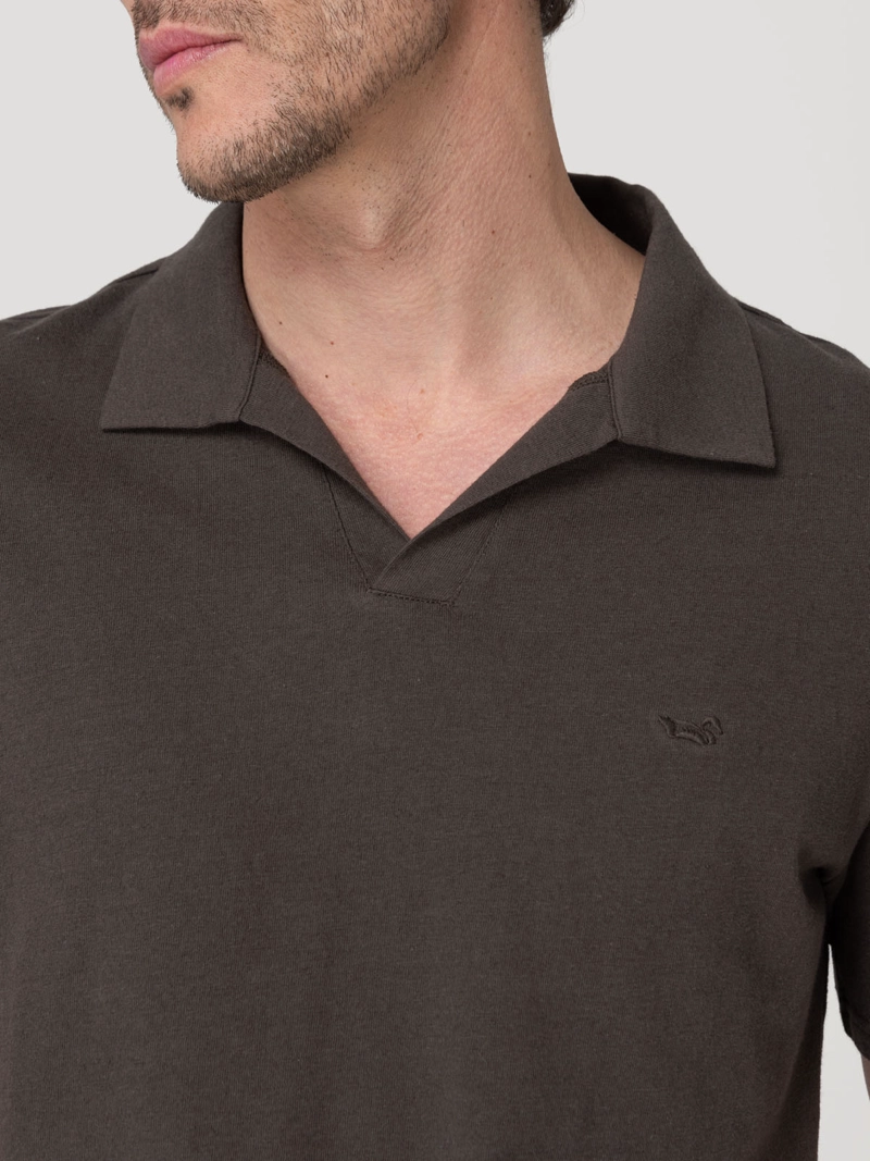 POLERA ALGODON ORGANICO HOMBRE VARY CAFE  ROCKFORD - 7