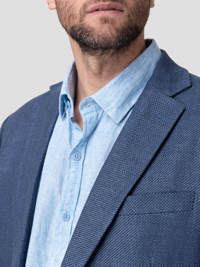 CHAQUETA LINO ORGANICO HOMBRE SALENTO AZUL ROCKFORD - 7