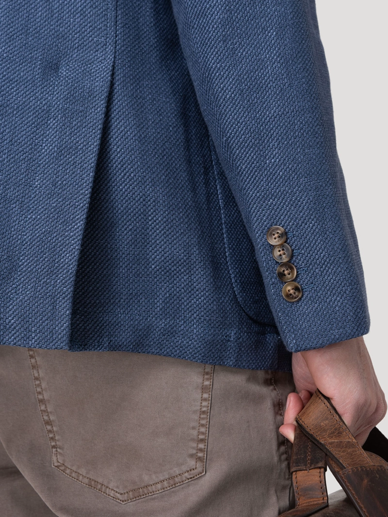 CHAQUETA LINO ORGANICO HOMBRE SALENTO AZUL ROCKFORD - 8
