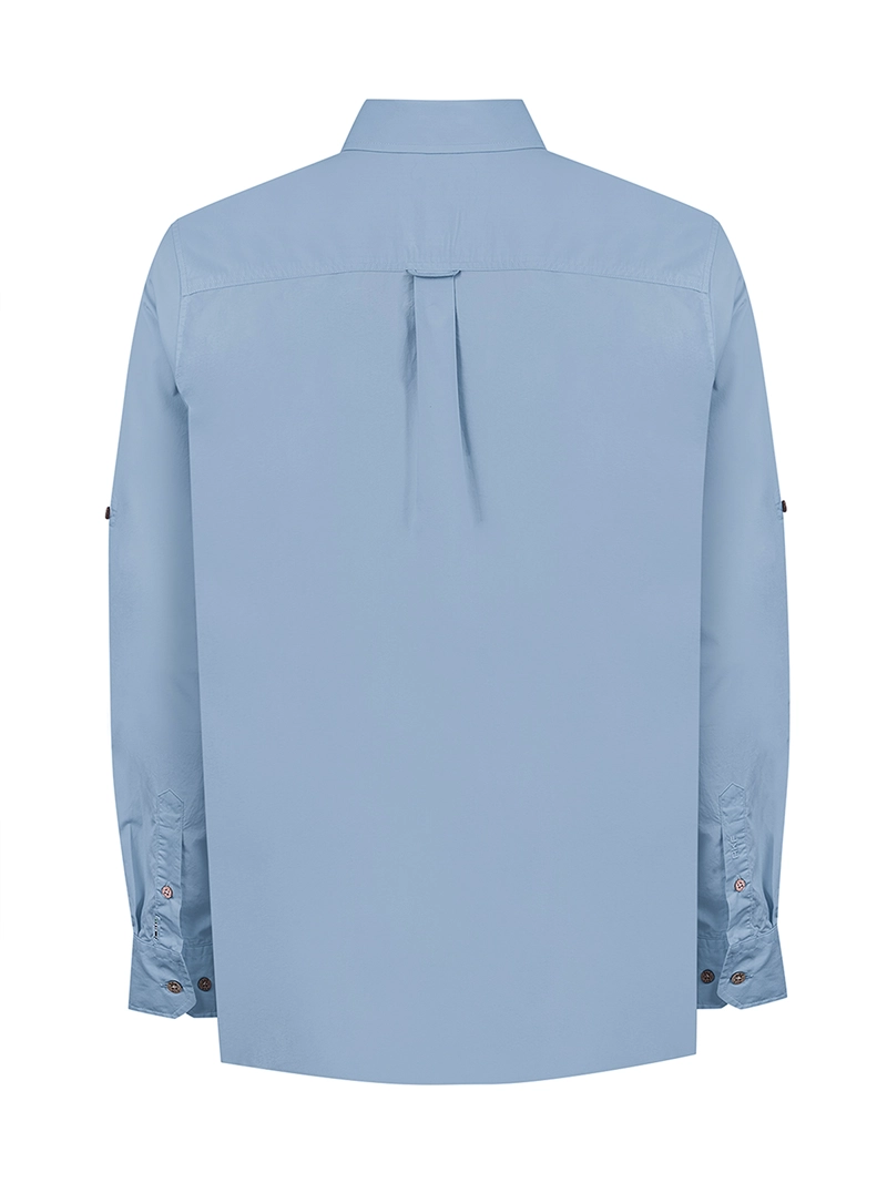 CAMISA ALGODON ORGANICO HOMBRE GALITON AZUL ROCKFORD - 2