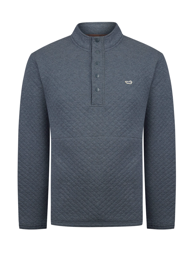 POLERON ALGODON ORGANICO HOMBRE GENOVA AZUL ROCKFORD - 1