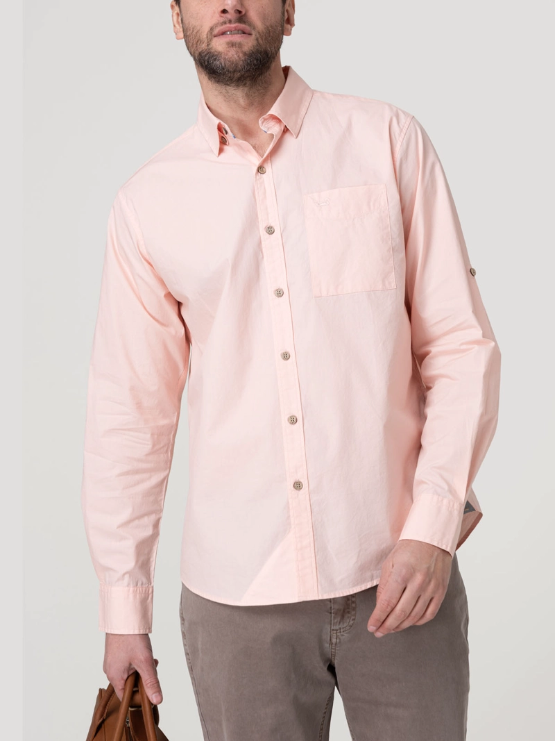 CAMISA ALGODON ORGANICO HOMBRE GALITON ROSADO ROCKFORD - 5