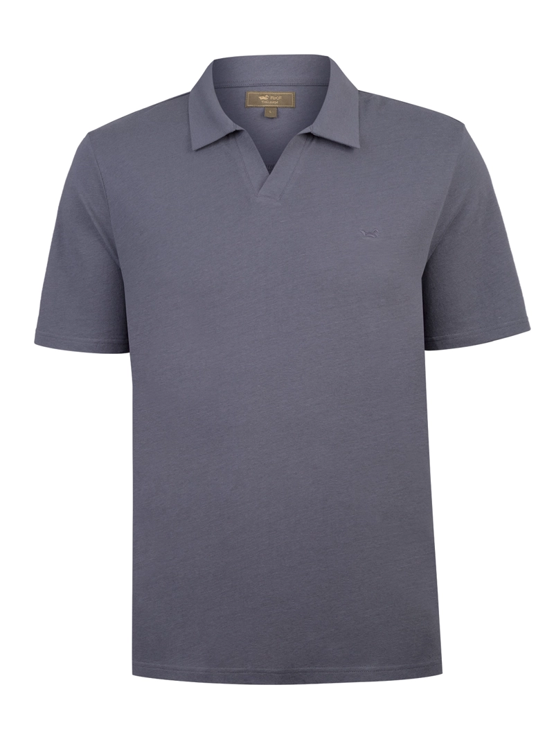 POLERA ALGODON ORGANICO HOMBRE VARY AZUL ROCKFORD - 1