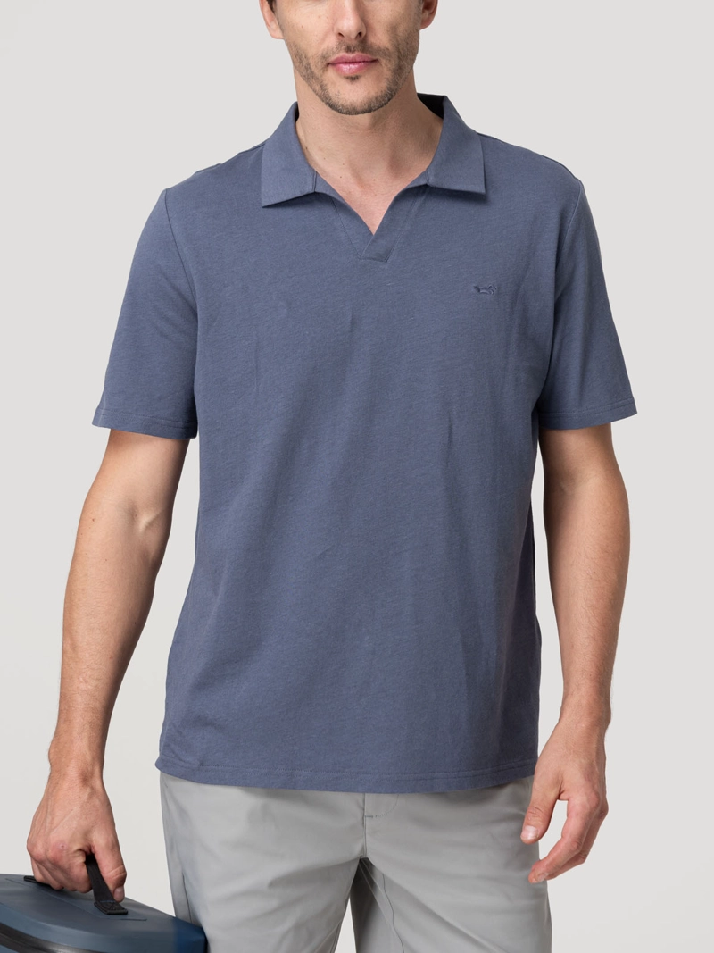 POLERA ALGODON ORGANICO HOMBRE VARY AZUL ROCKFORD - 5