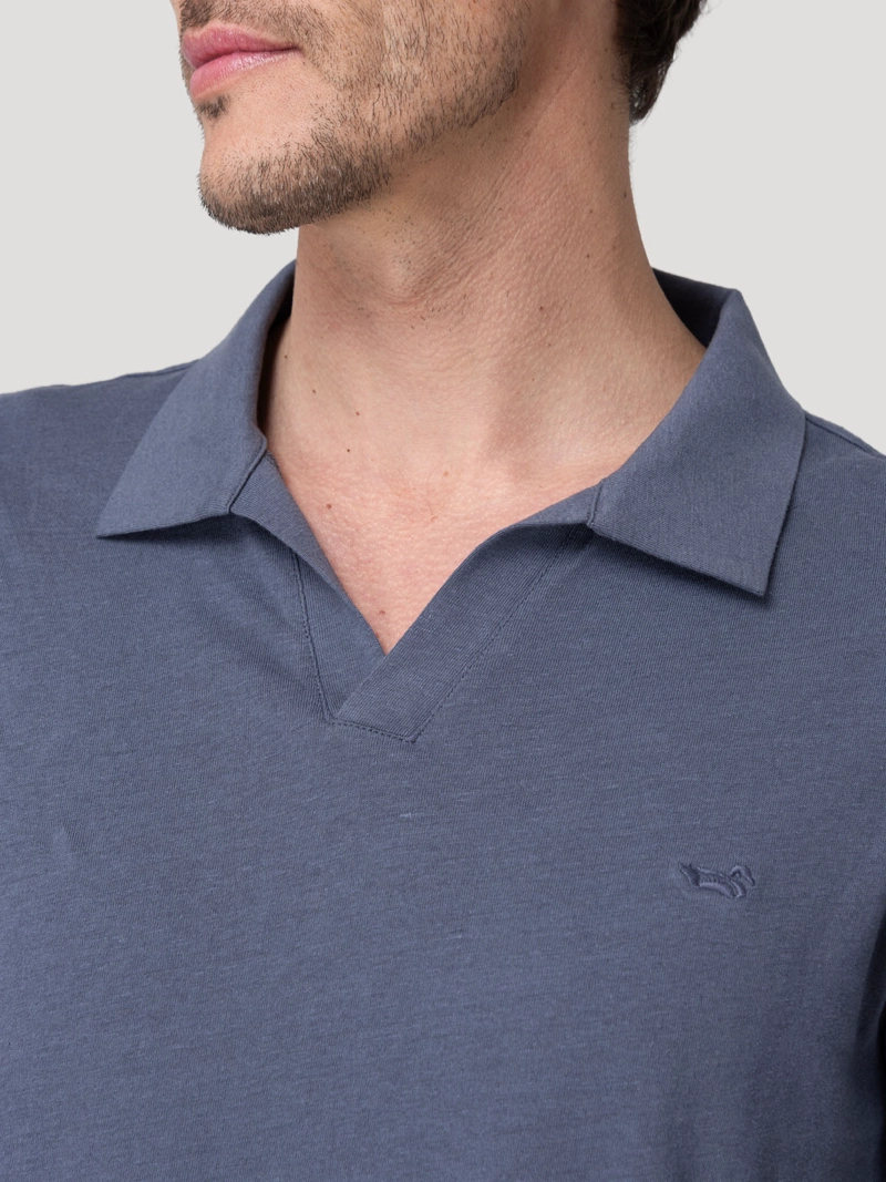 POLERA ALGODON ORGANICO HOMBRE VARY AZUL ROCKFORD - 7