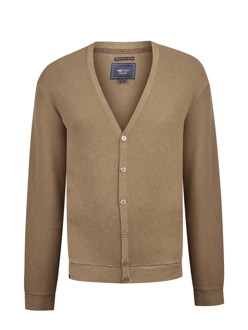 SWEATER ALGODON ORGANICO HOMBRE OLEN CAFE  ROCKFORD - 1