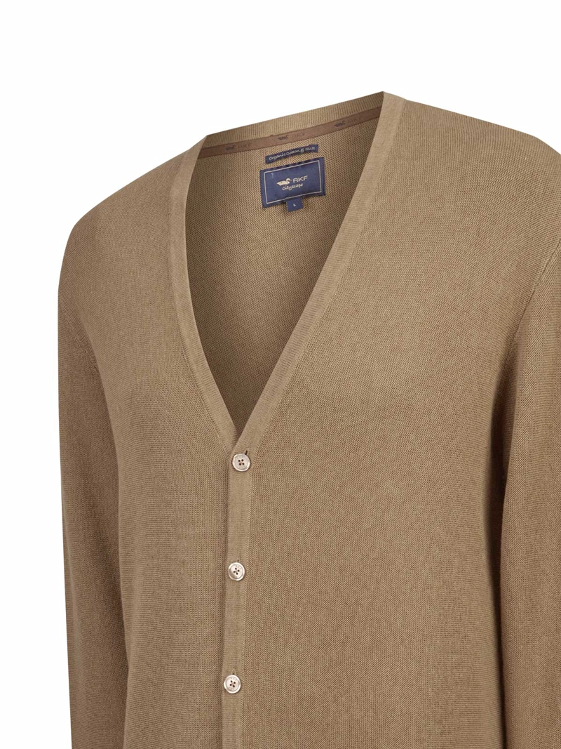 SWEATER ALGODON ORGANICO HOMBRE OLEN CAFE  ROCKFORD - 4