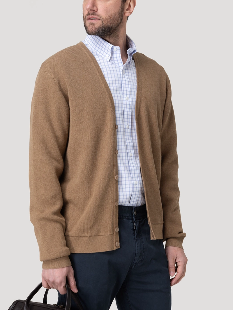 SWEATER ALGODON ORGANICO HOMBRE OLEN CAFE  ROCKFORD - 5
