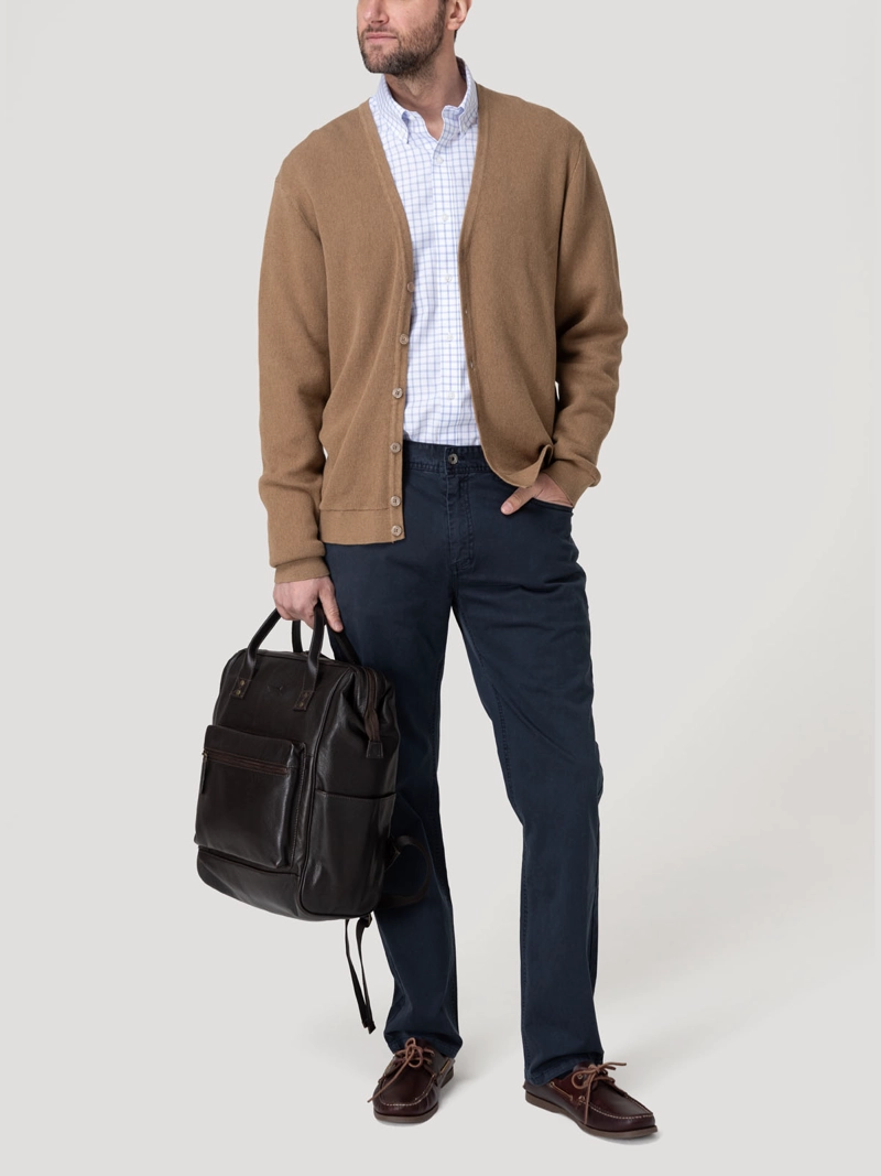 SWEATER ALGODON ORGANICO HOMBRE OLEN CAFE  ROCKFORD - 8