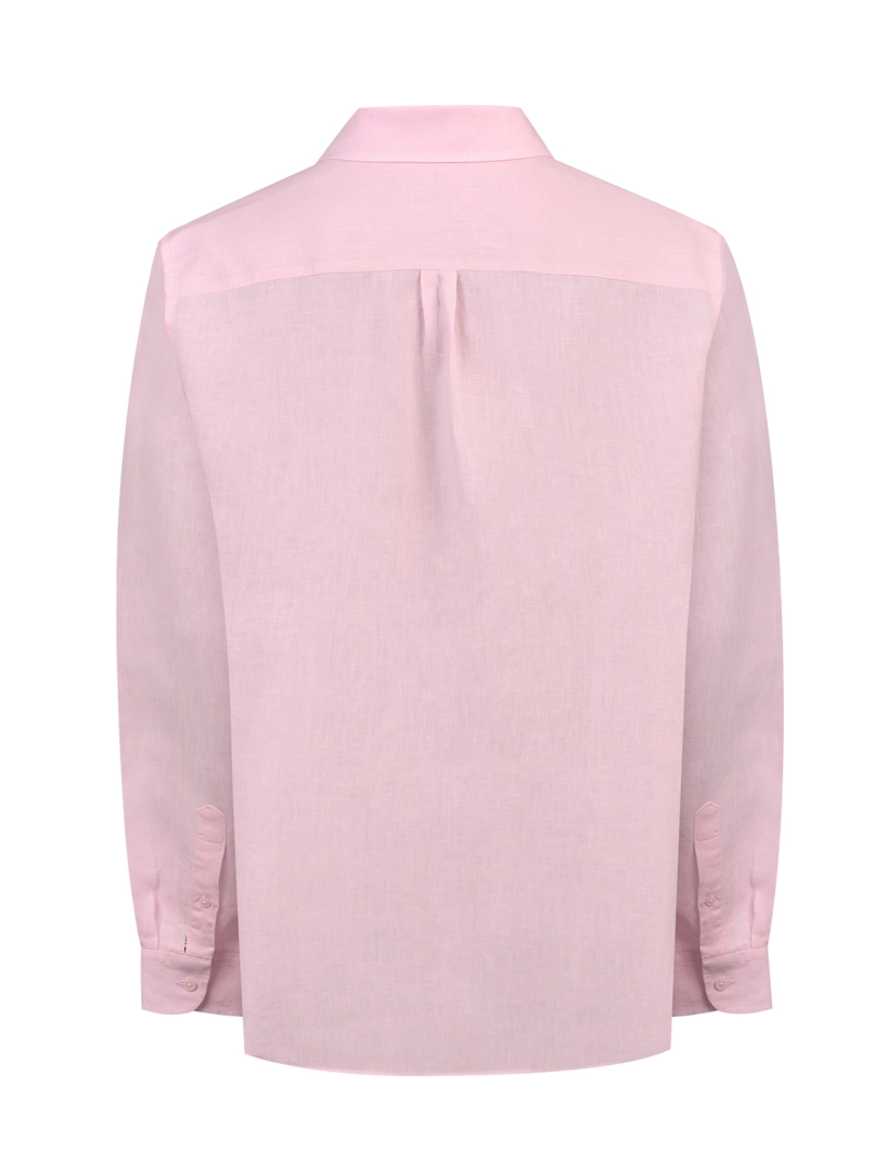 CAMISA LINO ORGANICO HOMBRE LINENIT ROSADO ROCKFORD - 2