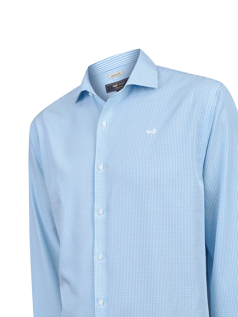 CAMISA CUELLO ITALIANO HOMBRE WF PC CELESTE ROCKFORD - 5