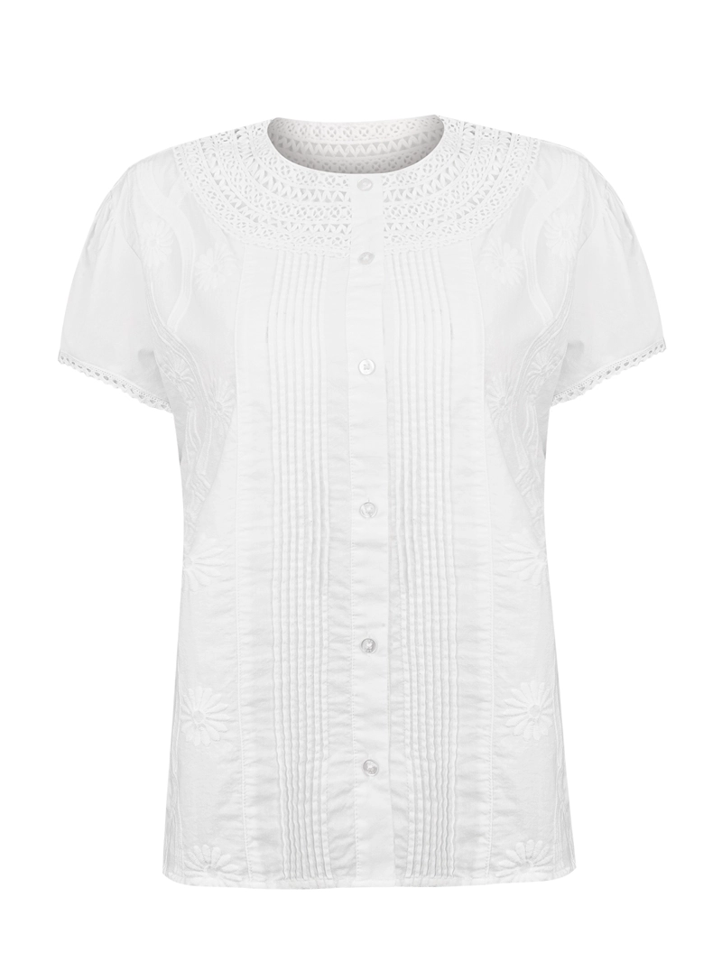 BLUSA ALGODON ORGANICO MUJER BALI BLANCO ROCKFORD - 1