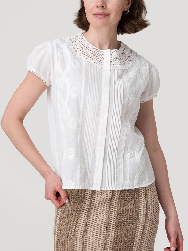 BLUSA ALGODON ORGANICO MUJER BALI BLANCO ROCKFORD - 5