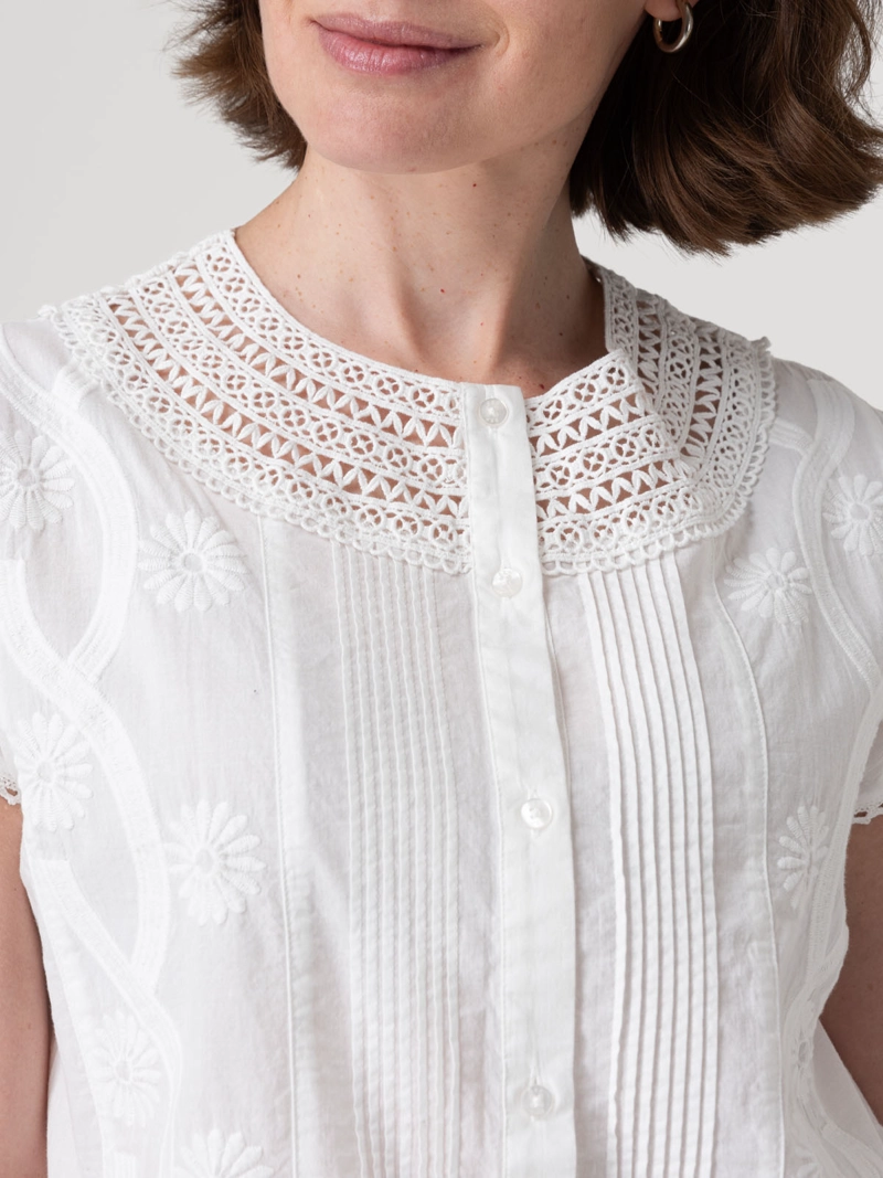 BLUSA ALGODON ORGANICO MUJER BALI BLANCO ROCKFORD - 7