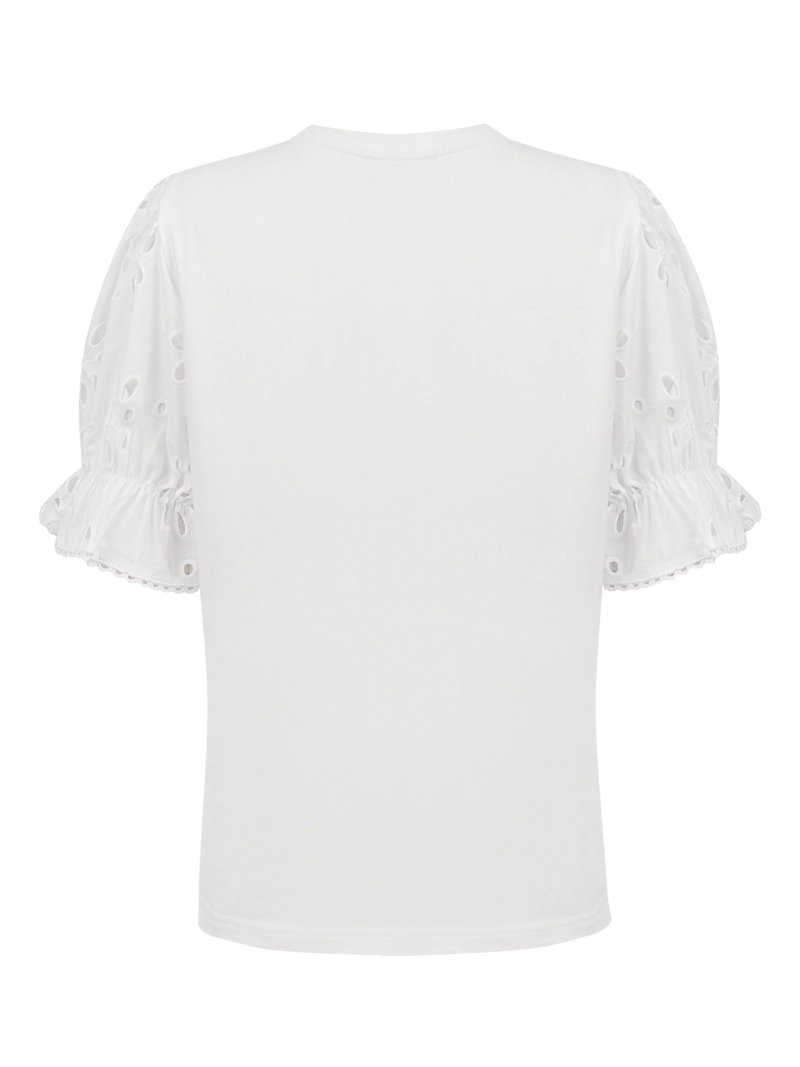 POLERA FIBRAS NATURALES MUJER VERBENA BLANCO ROCKFORD - 2