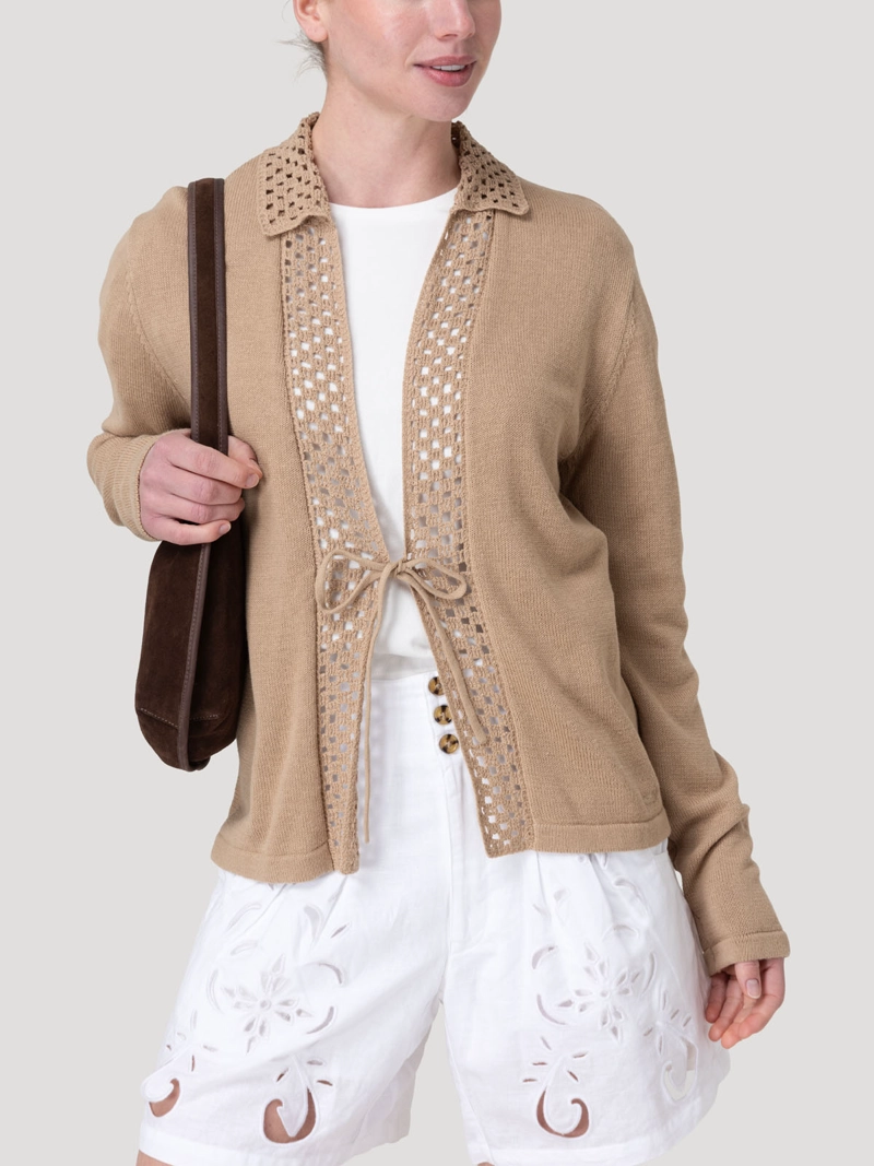 SWEATER ALGODON ORGANICO MUJER ANGELONIA CAFE  ROCKFORD - 5