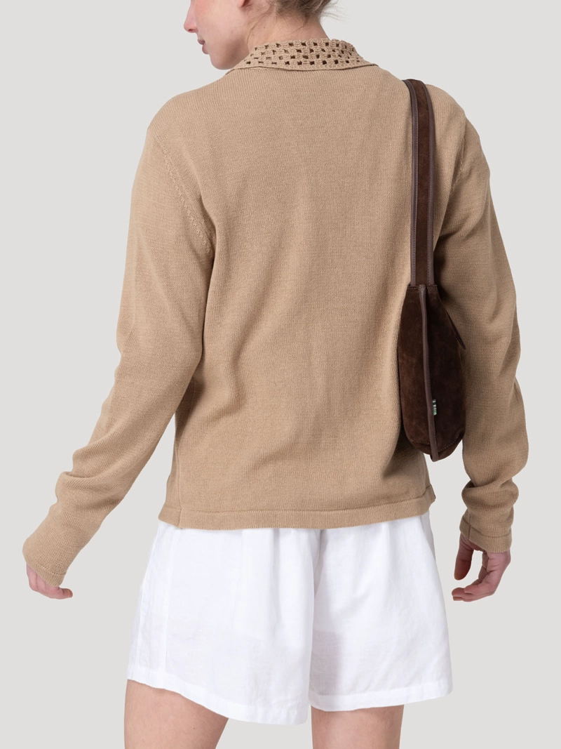 SWEATER ALGODON ORGANICO MUJER ANGELONIA CAFE  ROCKFORD - 6