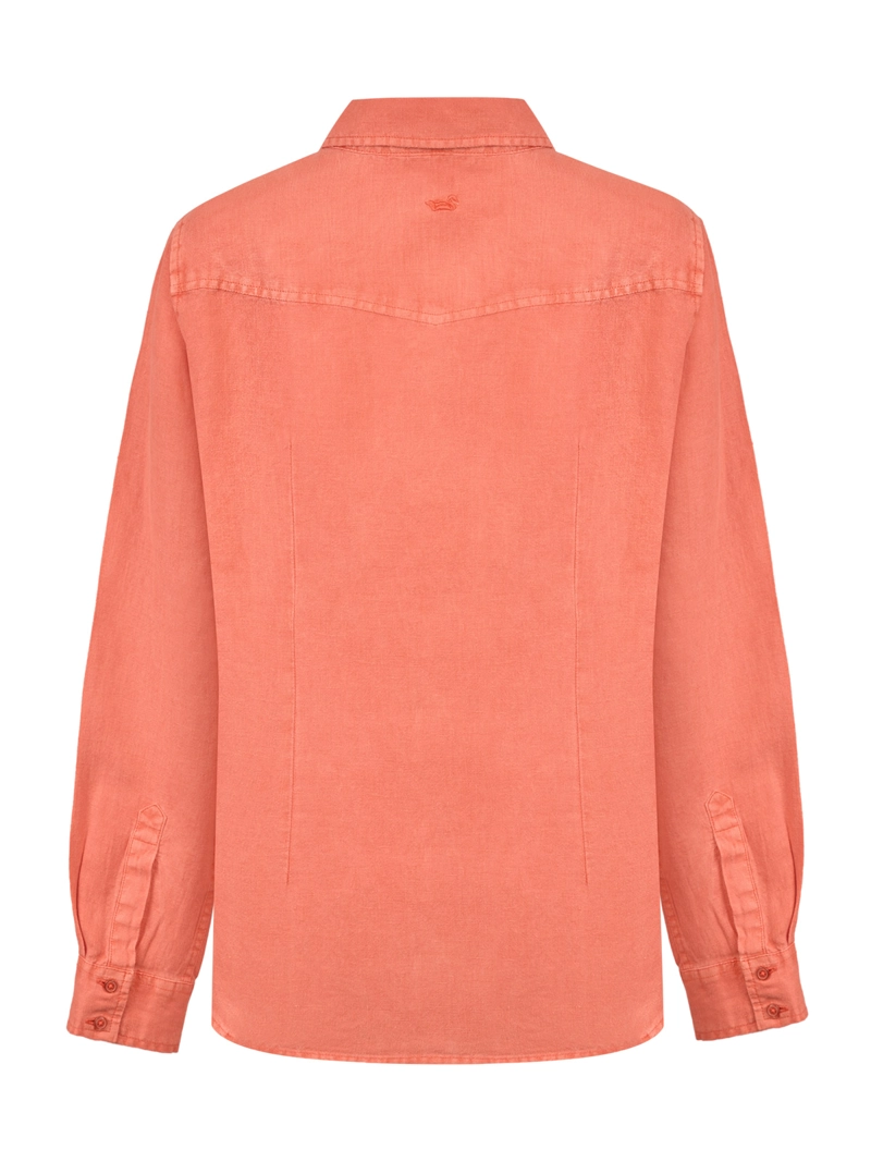 BLUSA LINO ORGANICO MUJER LIRIO NARANJO ROCKFORD - 2