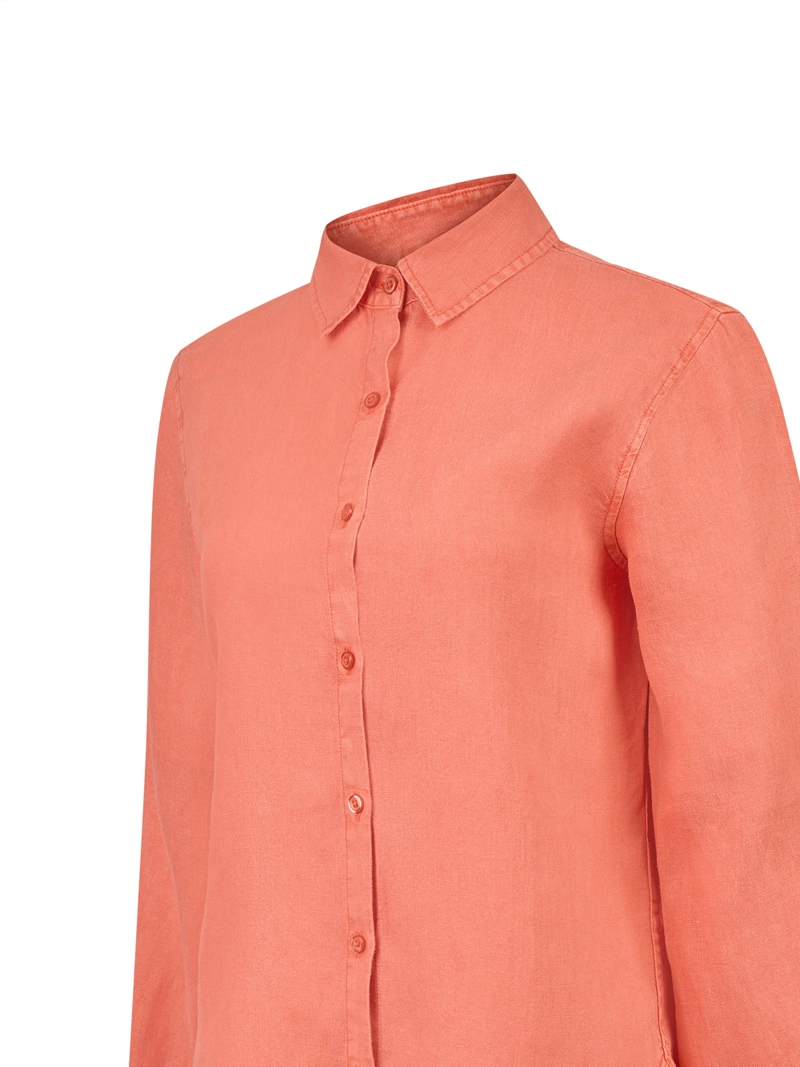BLUSA LINO ORGANICO MUJER LIRIO NARANJO ROCKFORD - 4