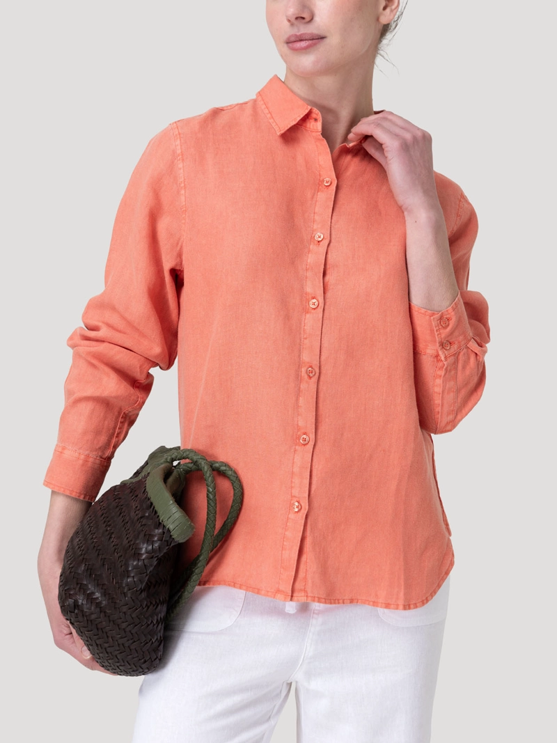 BLUSA LINO ORGANICO MUJER LIRIO NARANJO ROCKFORD - 5